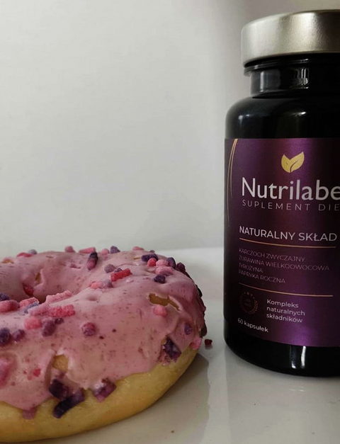 Nutrilaben obok pączka – wsparcie przy ochocie na słodycze